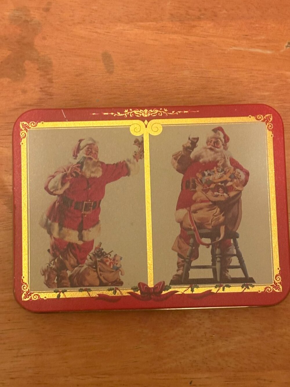 1994 Christmas Coca Cola Cards With Tin